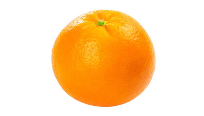 Ripe orange isolated on transparent background.