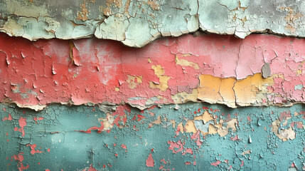 Old cracked oil paint on the wall