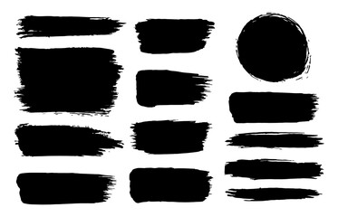 Brush stroke black 3, vector illustration