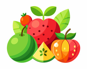 fruit berry crop healthy food vector illustration grain product harvest 