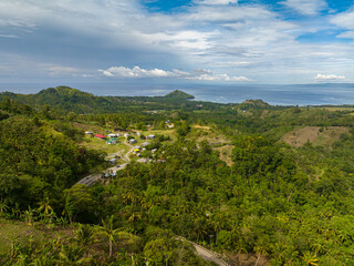Fototapeta na wymiar Scenic landscape with rainforest in Zamboanga, Philippines. Mindanao.