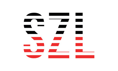 SZL three initial letter iconic line negative space minimal logo design vector template. monogram, abstract, wordmark, business, typography, minimalist, brand, company, flat, modern, unique, simple