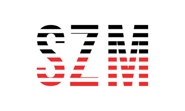 SZM three initial letter iconic line negative space minimal logo design vector template. monogram, abstract, wordmark, business, typography, minimalist, brand, company, flat, modern, unique, simple
