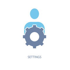 settings concept line icon. Simple element illustration. settings concept outline symbol design.