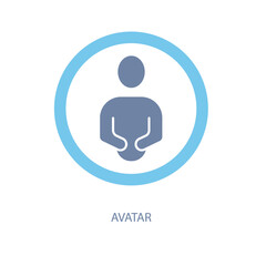 avatar concept line icon. Simple element illustration. avatar concept outline symbol design.