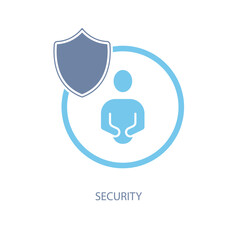 security concept line icon. Simple element illustration. security concept outline symbol design.