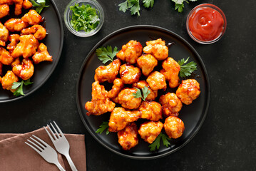 Sweet chili cauliflower wings