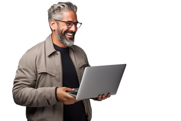businessman working on laptop