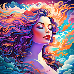 Think of psychedelic art, dreams capes, and abstract patterns.