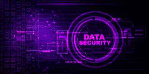 2d illustration abstract data security