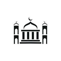 mosque logo icon vector illustration