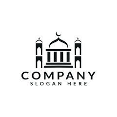 mosque logo icon vector illustration