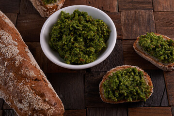 pesto with cilantro and nuts