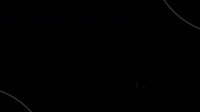 モノクロのシェイプを組み合わせたモーショングラフィックス素材 アルファチャンネル付きMotion graphics material combining monochrome shapes with alpha channel CG