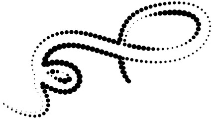 Line dot element, curve, wave, spin, twirl