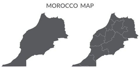 Morocco map. Map of Morocco in set