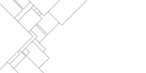 Modern and seamless industrial pattern background white color and geometric lines, Abstract industrial Design random lines black on white background, Paper geometric composition with abstract lines.	