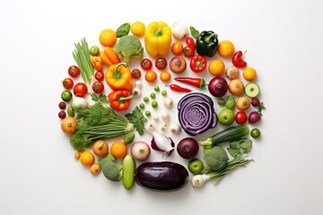 In the frame of various vegetables there is empty space for your text