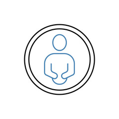 avatar concept line icon. Simple element illustration. avatar concept outline symbol design.
