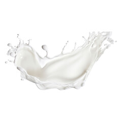 milk splash isolated on transparent background