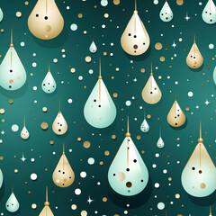 Seamless background pattern with abstract drops in color.