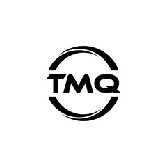 TMQ letter logo design with white background in illustrator, cube logo, vector logo, modern alphabet font overlap style. calligraphy designs for logo, Poster, Invitation, etc.