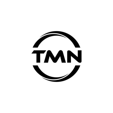 TMN letter logo design with white background in illustrator, cube logo, vector logo, modern alphabet font overlap style. calligraphy designs for logo, Poster, Invitation, etc.