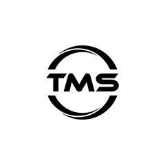 TMS letter logo design with white background in illustrator, cube logo, vector logo, modern alphabet font overlap style. calligraphy designs for logo, Poster, Invitation, etc.