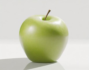 green apple on a white background