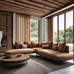 Fototapeta premium Beautiful modern living room