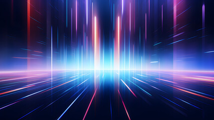 Abstract neon background with ascending pink and blue glowing lines,,
A close up of a colorful background with lines and lights
