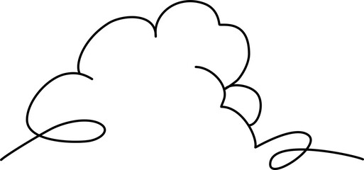 Cloud icon in thin line style