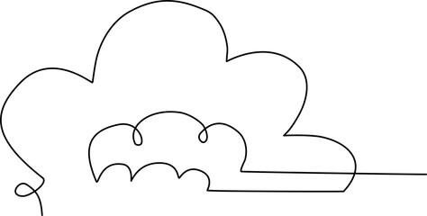 Cloud icon in thin line style