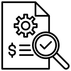 Obraz premium Audit Statements Outline Icon