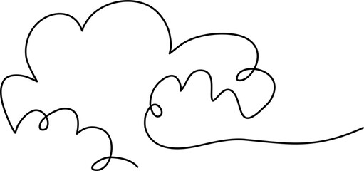 Cloud icon in thin line style