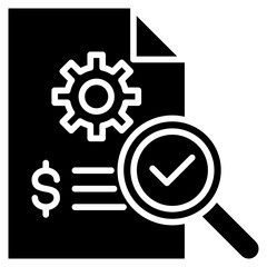 Audit Statements Glyph Icon