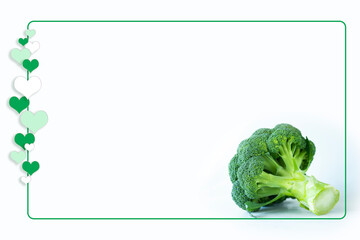 指定野菜になった栄養豊富な”ブロッコリー” のハートフレーム
