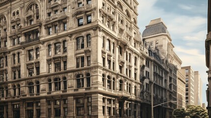 Obraz premium skyline city stone building