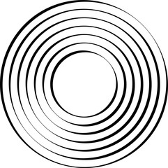 Concentric circles. Round line pattern