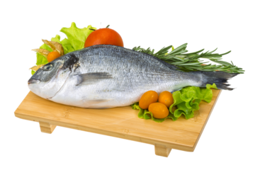 Raw dorado with herbs