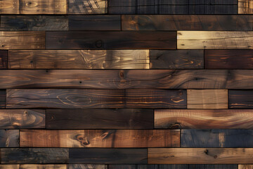 Rustic wooden texture. Seamless pattern, endless. Created with generative AI.
