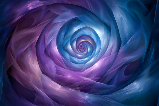 Abstract blue and purple swirl texture. Seamless pattern, endless. Created with generative AI.