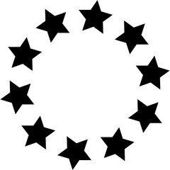Circle made out of stars. Infographic