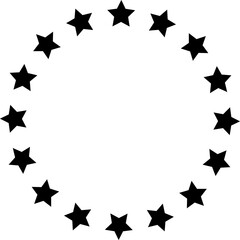 Circle made out of stars. Infographic