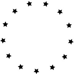 Circle made out of stars. Infographic