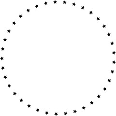 Circle made out of stars. Infographic