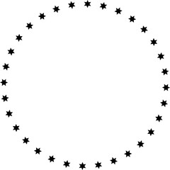 Circle made out of stars. Infographic