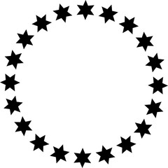 Circle made out of stars. Infographic