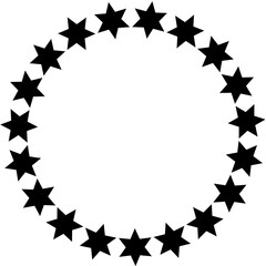 Circle made out of stars. Infographic