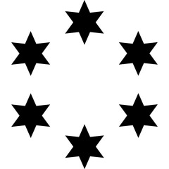 Circle made out of stars. Infographic